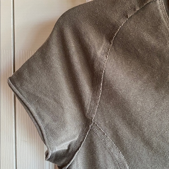 Free People NWT Protagonist WTF Distressed Brown Stretch Cotton Baby Tee Xl - Picture 6 of 12